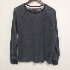 Alesbury Men Long Sleeve Thermal Knit Shirt Size L Gray Baselayer Outdoor Winter